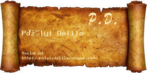 Pályi Delila névjegykártya